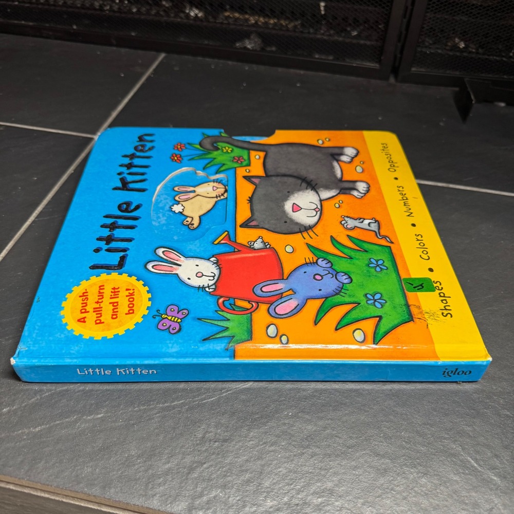 Rare Little Kitten Igloo Books Board Book Push Pull Turn Lift Kait Eaton Animal - Picture 7 of 7